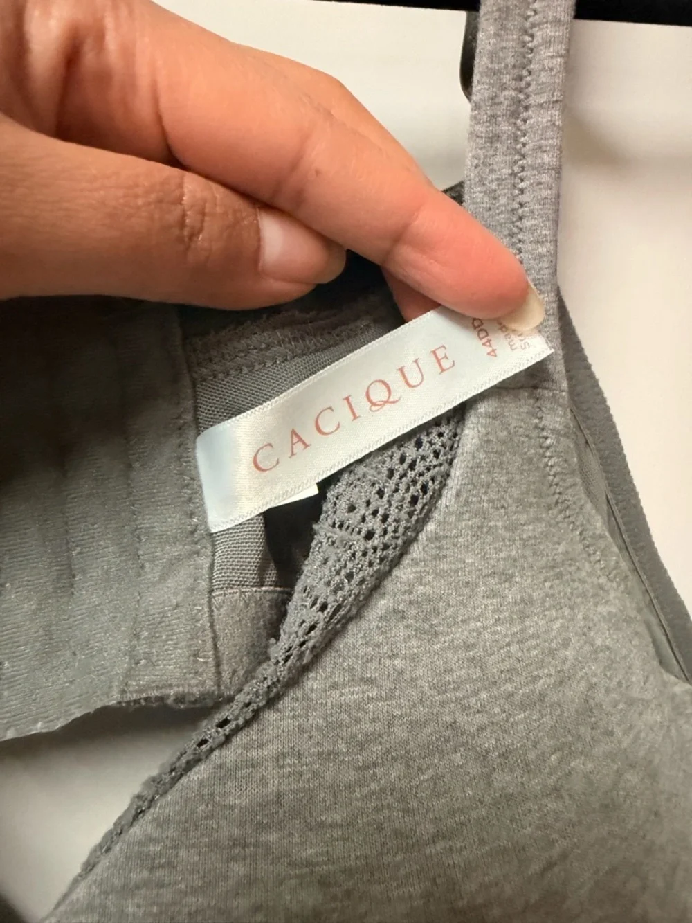 Cacique Gray‎ Seamless Molded Bra Sz 40DDD